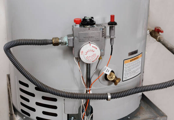 Water temperature controls on a hot water heater