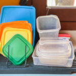 clean plastic containers ready to use in the kitchen